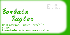 borbala kugler business card